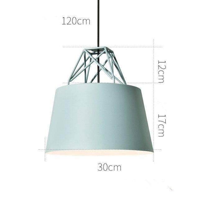 Suspension design Morning avec LED et abat-jour coloré en métal