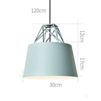 Suspension design Morning avec LED et abat-jour coloré en métal