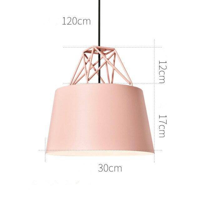 Suspension design Morning avec LED et abat-jour coloré en métal