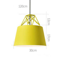 Suspension design Morning avec LED et abat-jour coloré en métal