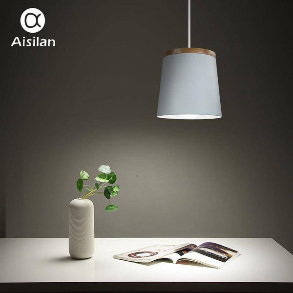 Suspension Aisilan - Design Bois et Métal Blanc