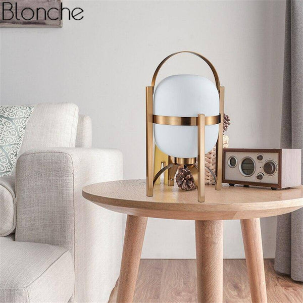 Lampe à poser LED design avec abat-jour arrondi - Light Glam