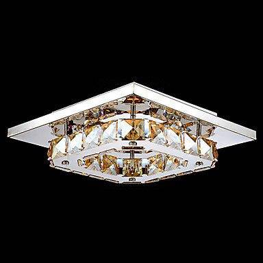 Plafonnier Sala LED Chromé et Cristal