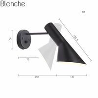 Applique murale LED conique moderne