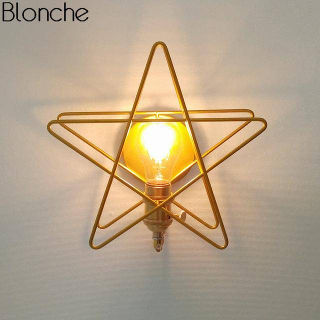 Applique murale LED Étoile Dorée