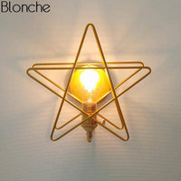 Applique murale LED Étoile Dorée