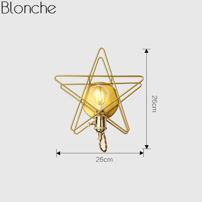 Applique murale LED Étoile Dorée