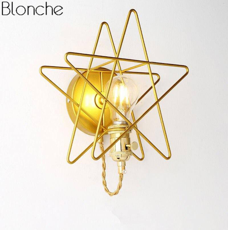 Applique murale LED Étoile Dorée