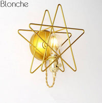 Applique murale LED Étoile Dorée