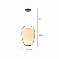 Luminaire LED doré en verre arrondi - Suspension design
