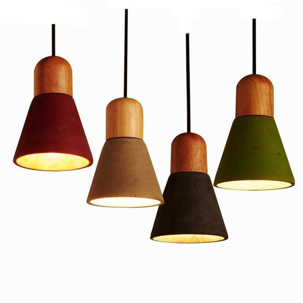 Suspension Loft LED Bois & Ciment
