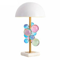 Lampe de table en marbre avec abat-jour métallique Ball