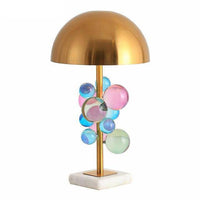 Lampe de table en marbre avec abat-jour métallique Ball