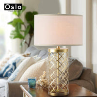 Lampe de chevet dorée American Glam