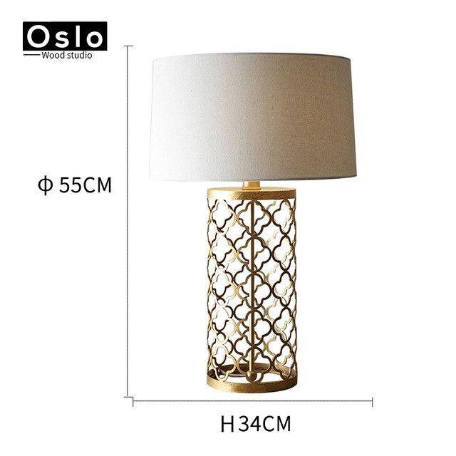 Lampe de chevet dorée American Glam