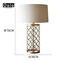 Lampe de chevet dorée American Glam