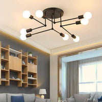 Plafonnier rétro en métal avec plusieurs lampes Personality