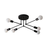 Plafonnier rétro en métal avec plusieurs lampes Personality