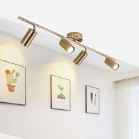 Barre de spots LED en aluminium noir ou doré - Montée