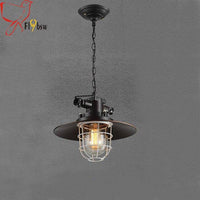 Suspension colorée style industriel 34cm en métal