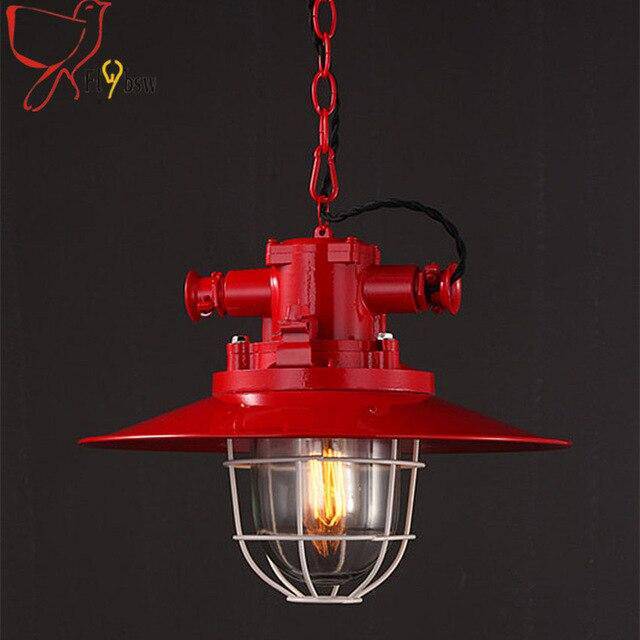 Suspension colorée style industriel 34cm en métal