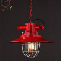 Suspension colorée style industriel 34cm en métal