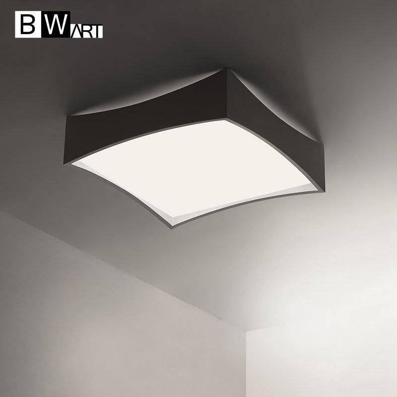 Plafonnier design LED carré blanc Bwart