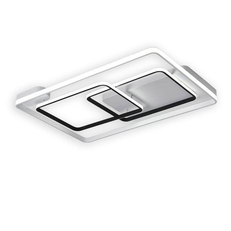 Plafonnier LED design rectangles noir et blanc - Bwart