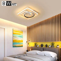 Plafonnier LED design rectangles noir et blanc - Bwart