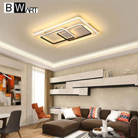 Plafonnier LED design rectangles noir et blanc - Bwart