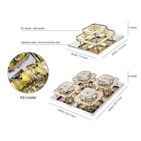 Plafonnier LED en cristal carré Square