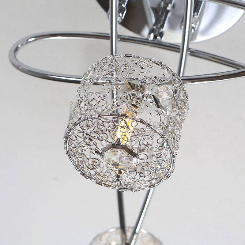 Plafonnier Luxe Chromé et Cristal