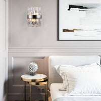 Applique murale Luxury LED en métal et cristal.