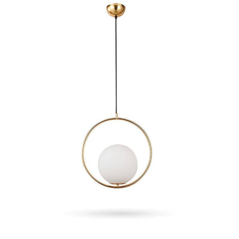 Suspension Luxe en Verre Rond et Brillant