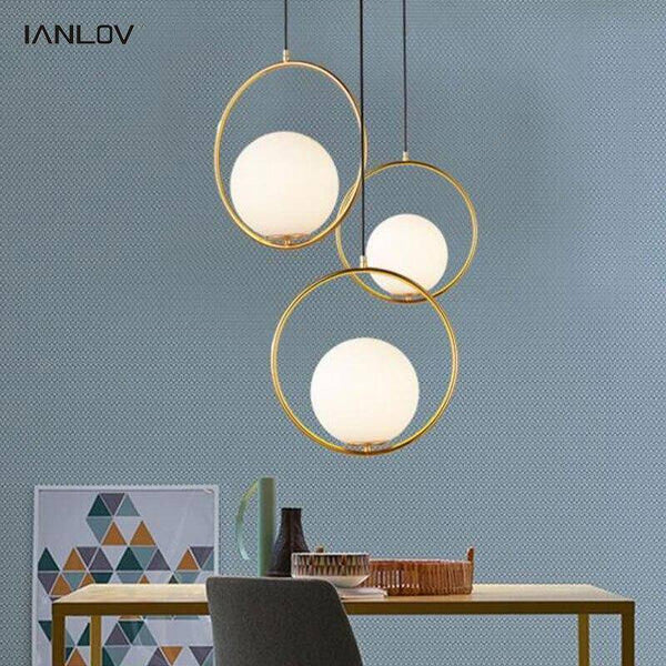 Suspension Luxe en Verre Rond et Brillant