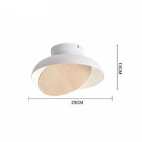 Suspension LED en bois avec abat-jour coloré à la mode