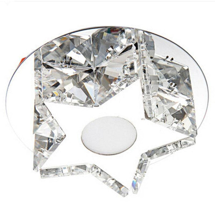 Plafonnier LED Étoile Cristal Chromé