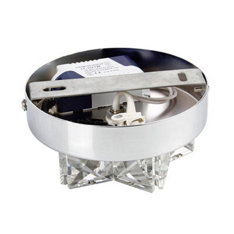 Plafonnier LED Étoile Cristal Chromé