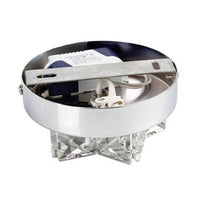 Plafonnier LED Étoile Cristal Chromé