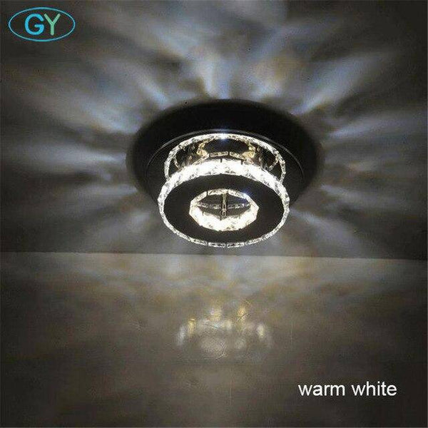 Plafonnier LED Cristal - Élégance Chromée