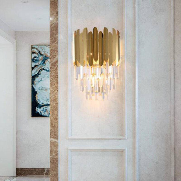 Applique Murale Cristal Doré