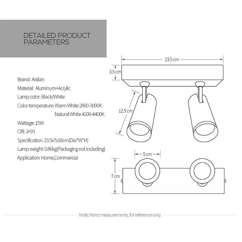 Plafonnier LED ajustables cylindriques "SpotLux"