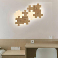Applique murale design Puzzle en bois