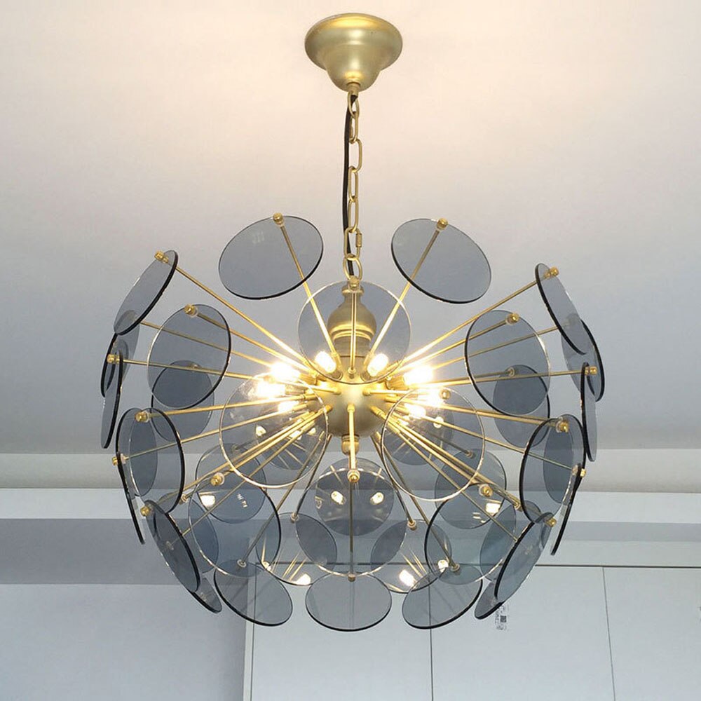 Lustre Nahia en verre motif dent de lion