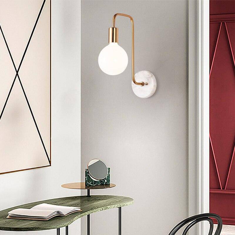 Applique murale LED design en marbre