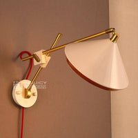 Applique murale LED dorée Vintage ajustable
