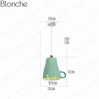 Suspension LED "Tasse à Café" Moderniste