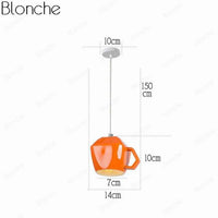 Suspension LED "Tasse à Café" Moderniste