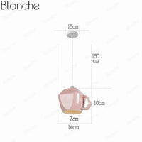 Suspension LED "Tasse à Café" Moderniste