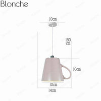 Suspension LED "Tasse à Café" Moderniste